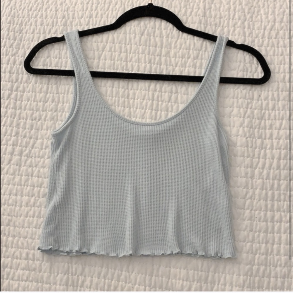 Light blue crop top